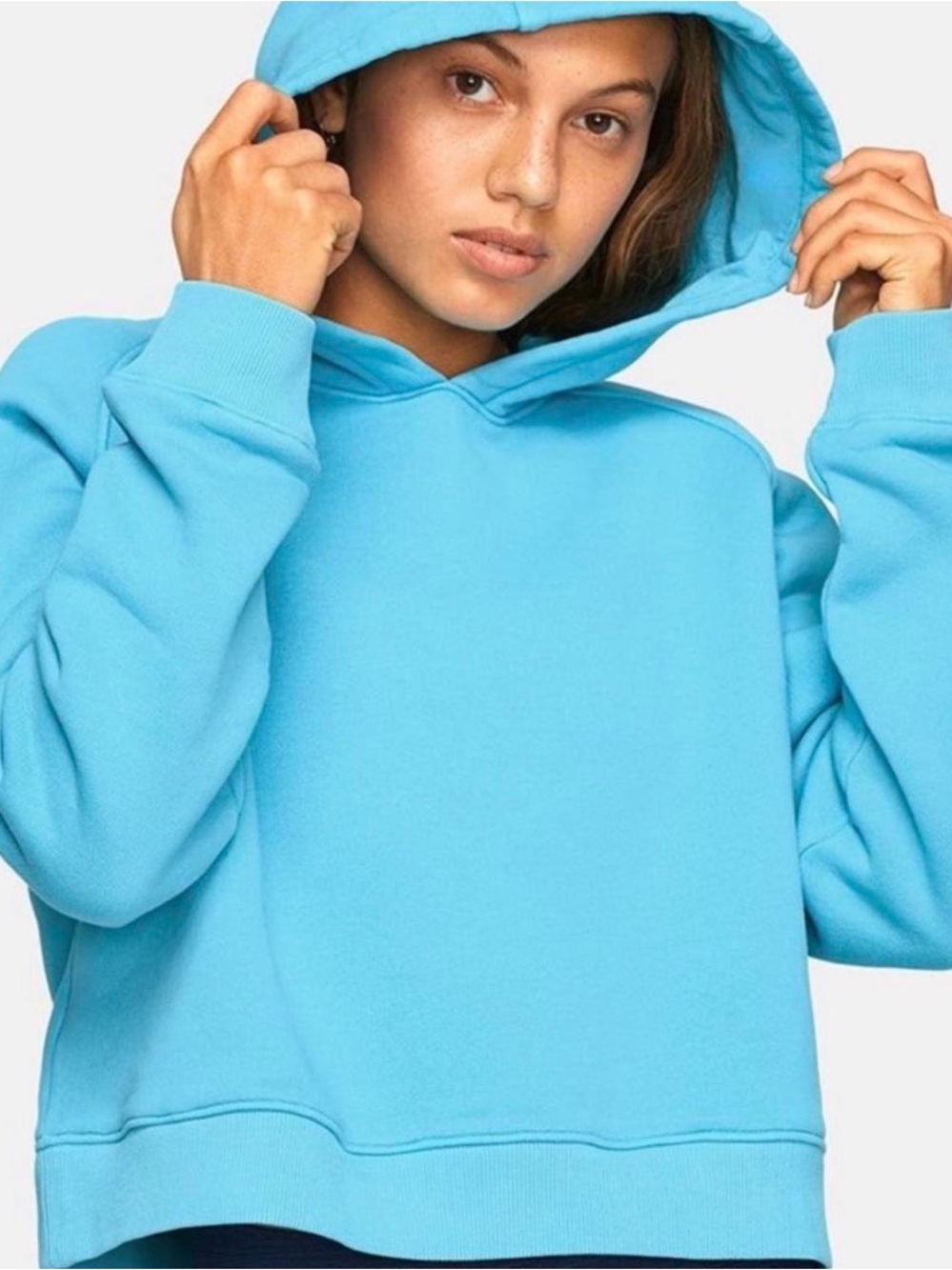 Outdoor Voices Light Blue Pullover Hoodie